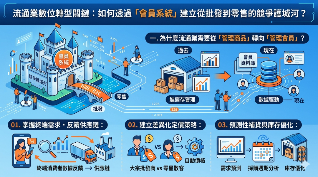 流通業數位轉型與會員系統主視覺