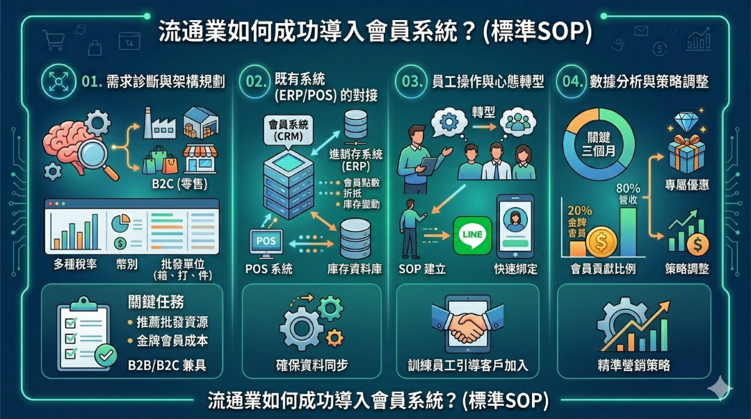 流通業跨通路會員經營與數位轉型情境